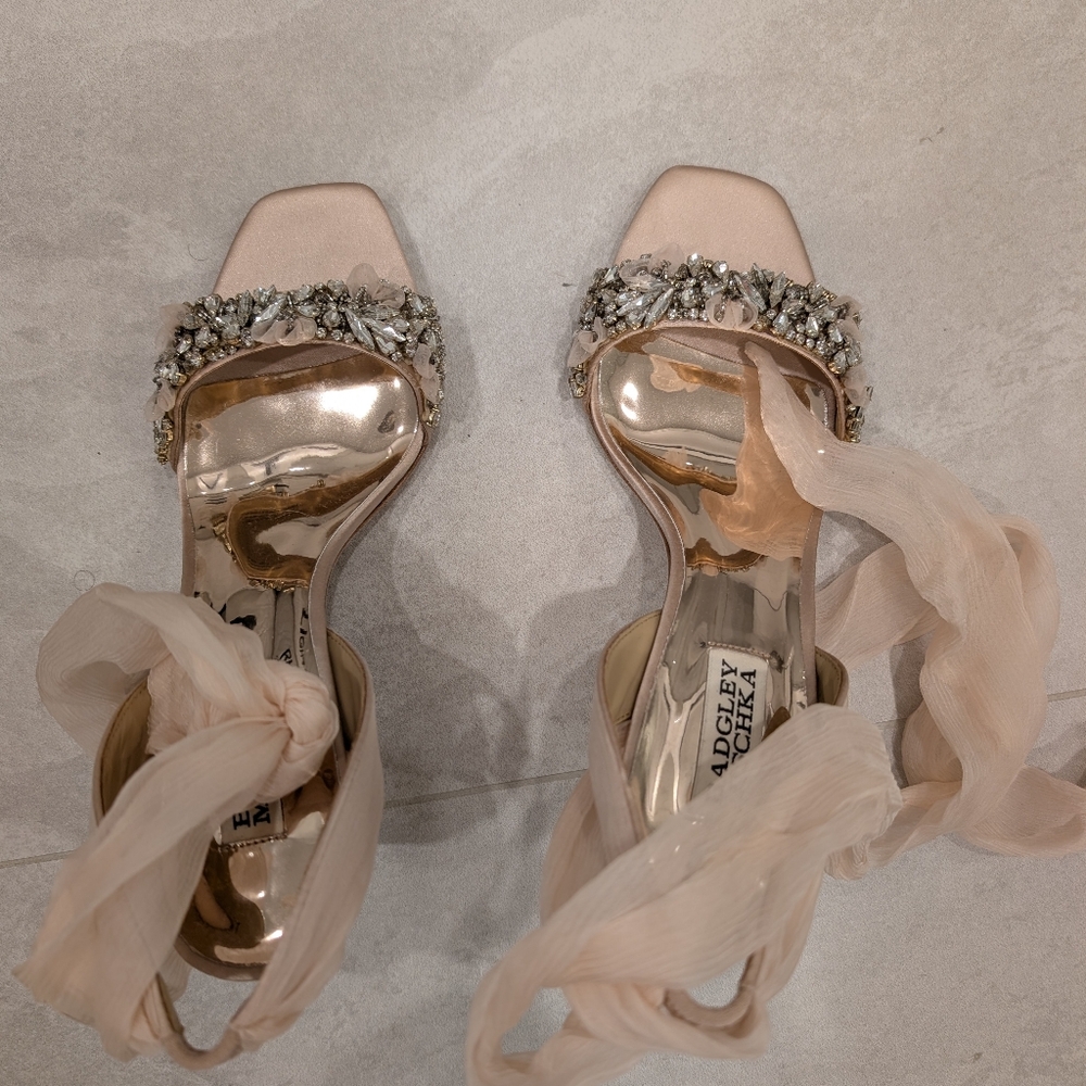 NWOT Badgley Mischka Women's Embellished Heels - Champagne